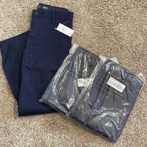 COPY - Set of three Old Navy size 7 Slim boys skinny navy blue uniform pants